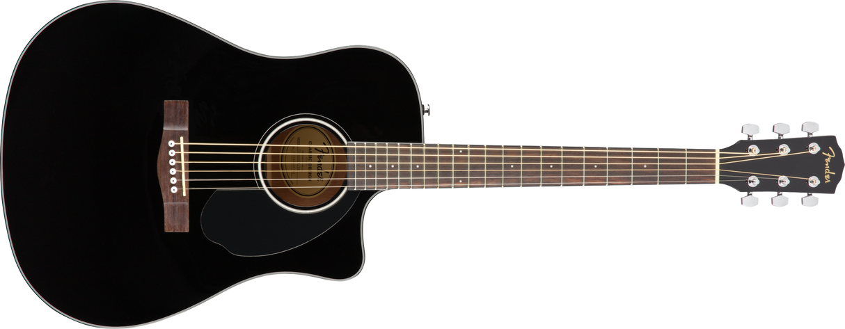Fender CD-60SCE Dreadnought Western kitara (musta)