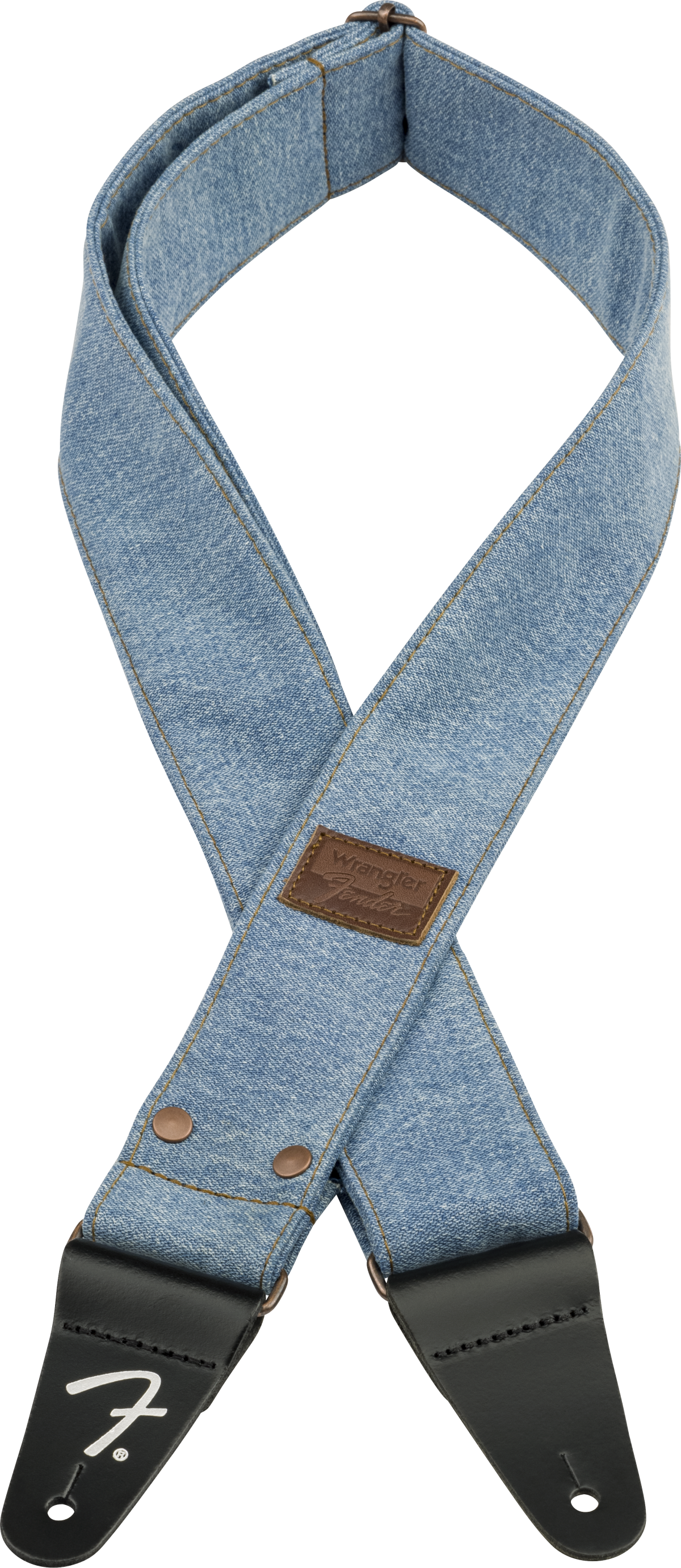 Fender x Wrangler Denim kitarahihna (vaalea indigo, 2")