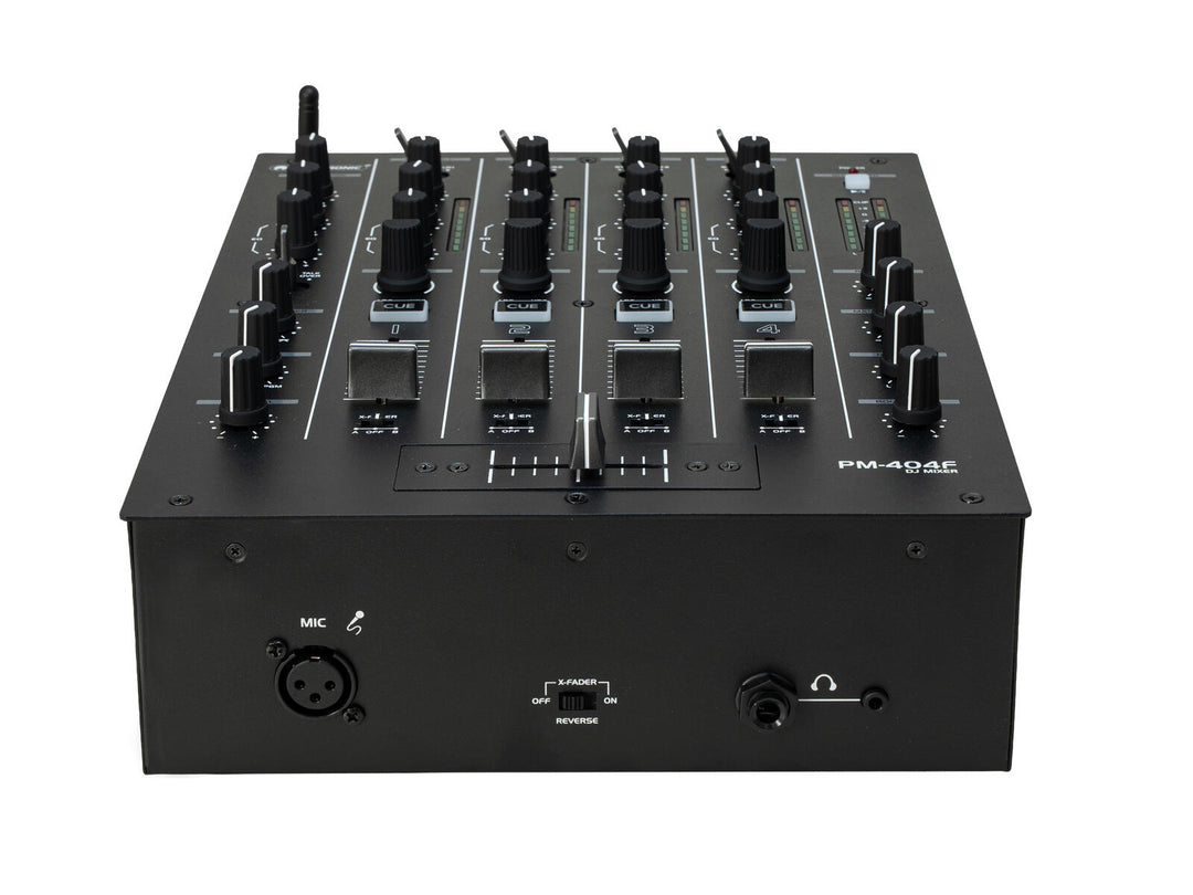 OMNITRONIC PM-404F 4-kanavainen DJ-värähtelypöytä suodattimella ja Bluetooth