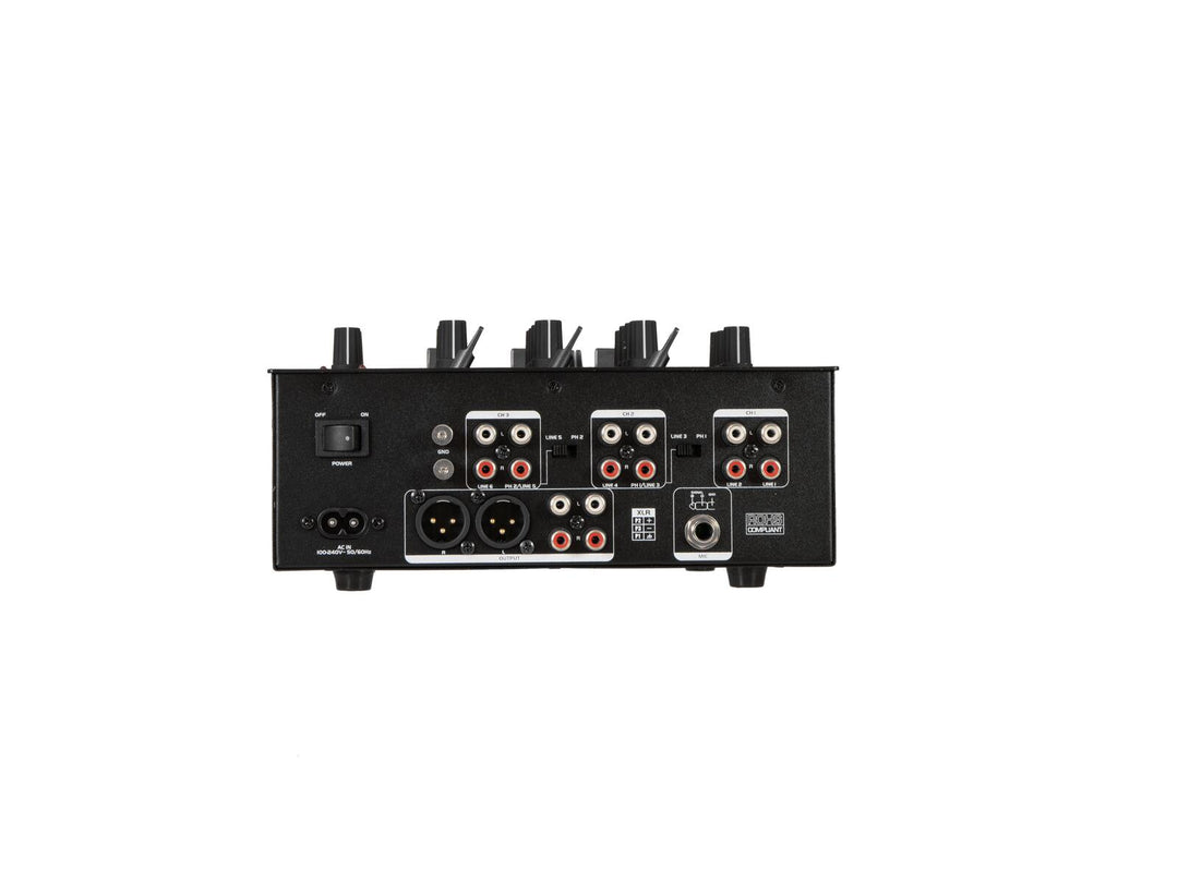 OMNITRONIC PM-322P 3-kanavainen DJ-mikseri, jossa Bluetooth ja USB-soitin