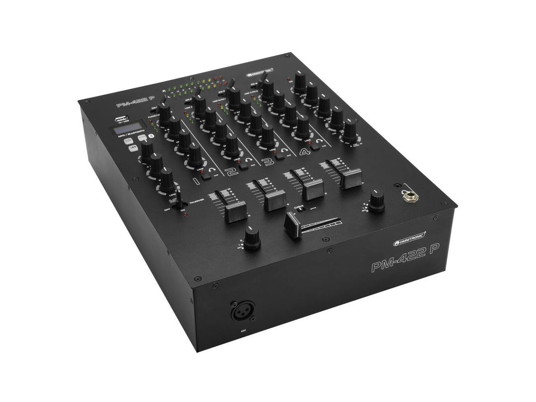 OMNITRONIC PM-422P 4-kanavainen DJ-miksauspöytä Bluetooth & USB Playerilla