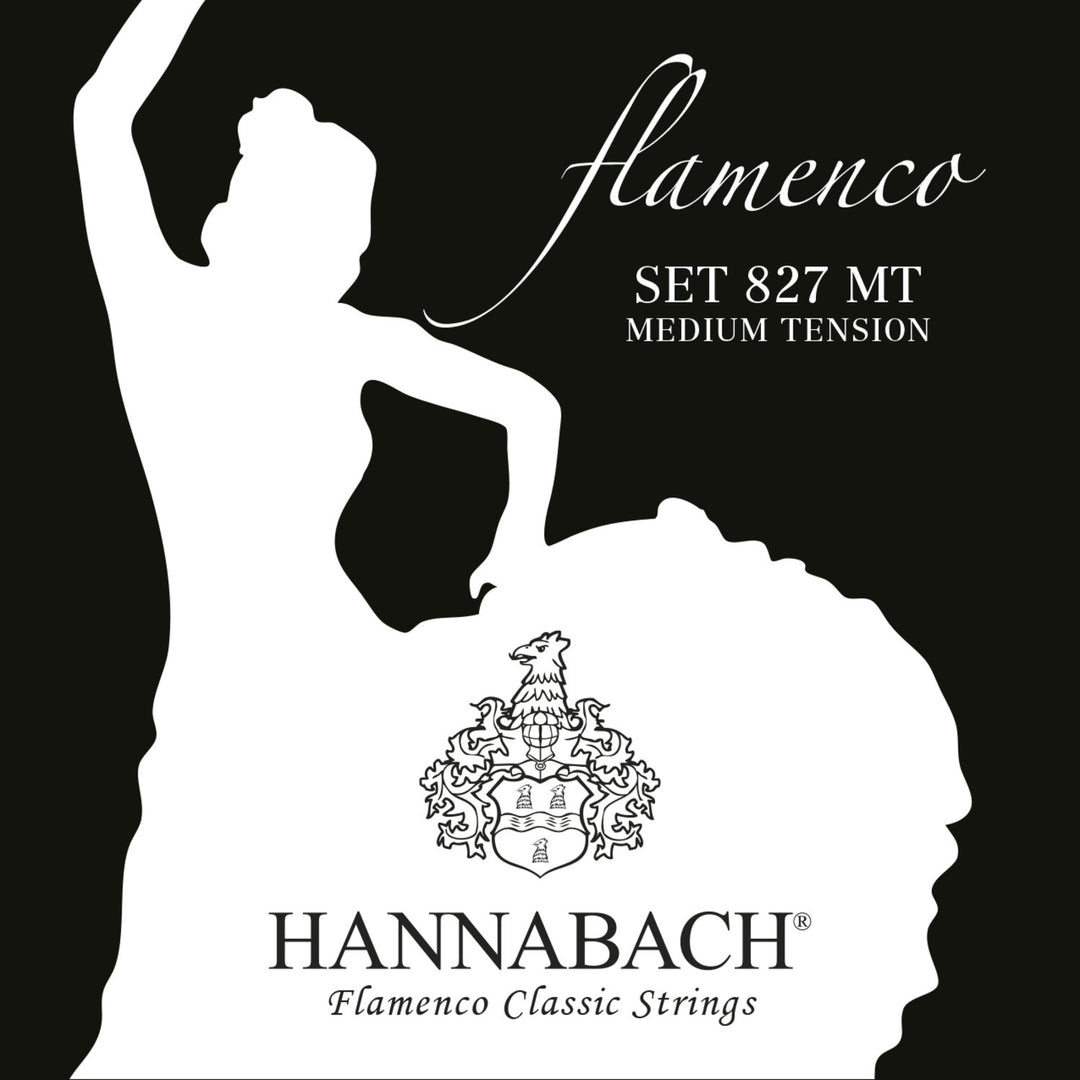 Hannabach-kielet klassiselle kitaralle Serie 827 Medium Tension Flamenco - Set medium (827MT)