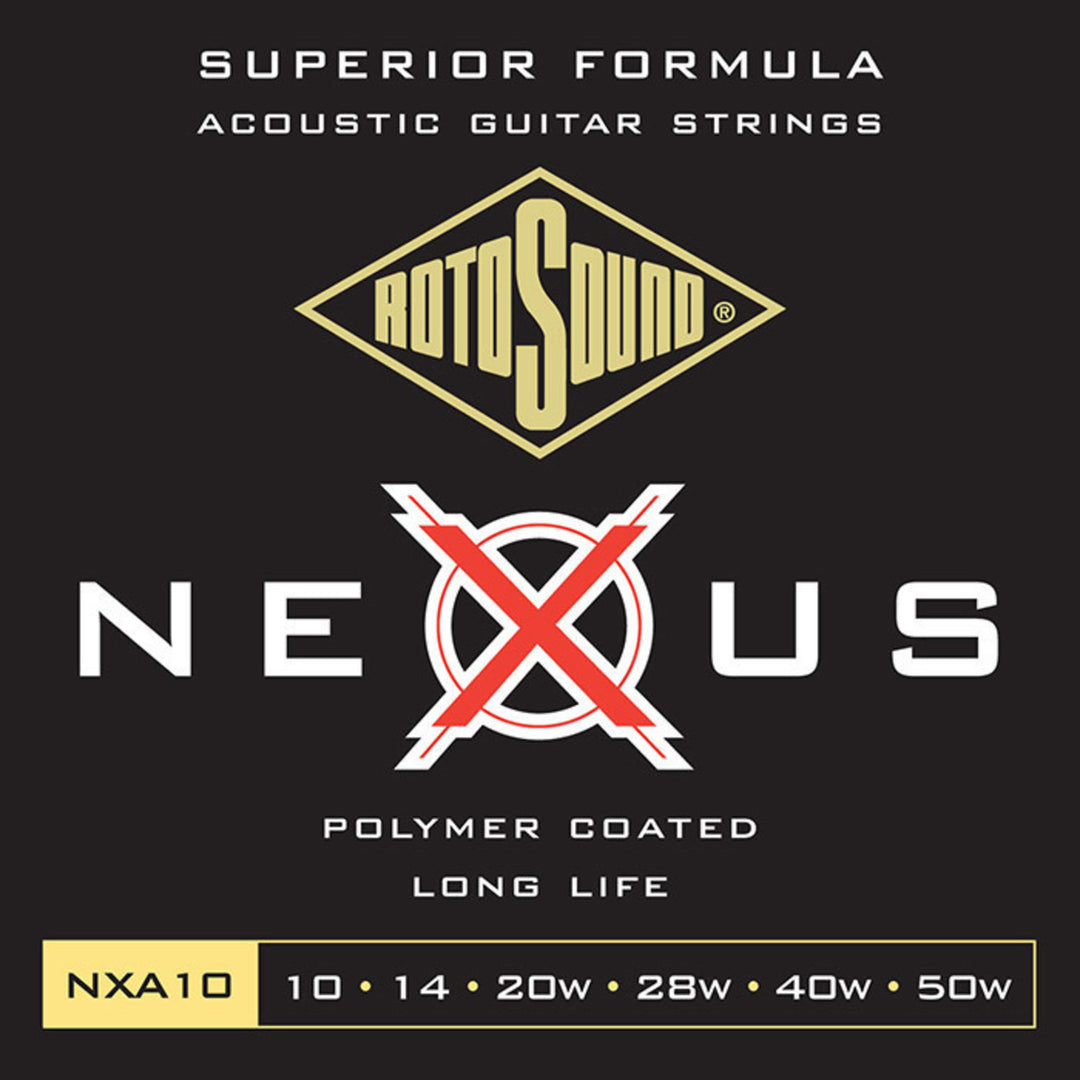 Rotosound kielet Akustiselle kitaralle Nexus Coated - Set Extra Light 10-50 (NXA10)