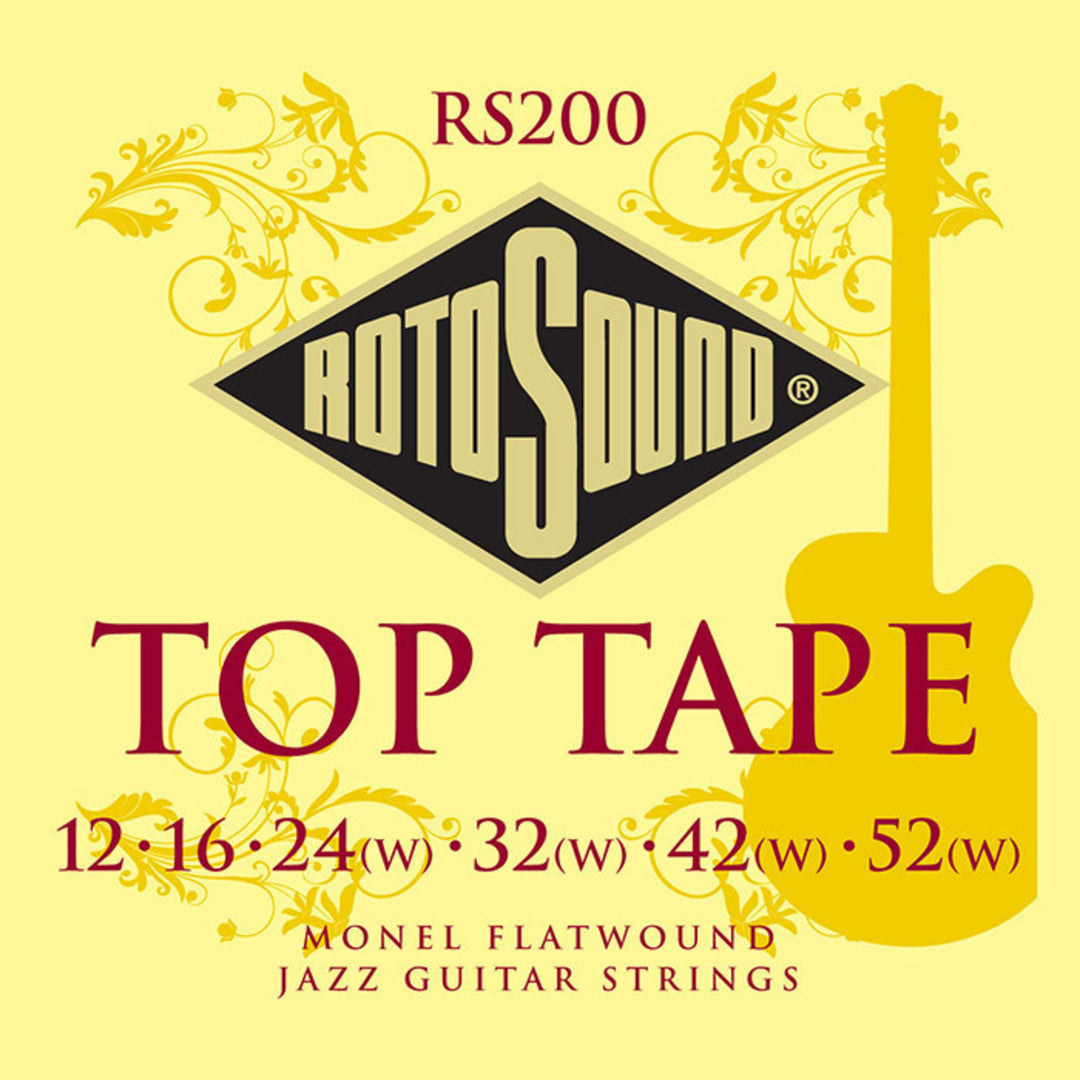 Rotosound Jazz Kitarat Strings Flatwound - Set Flatwound 12-52 (RS200)