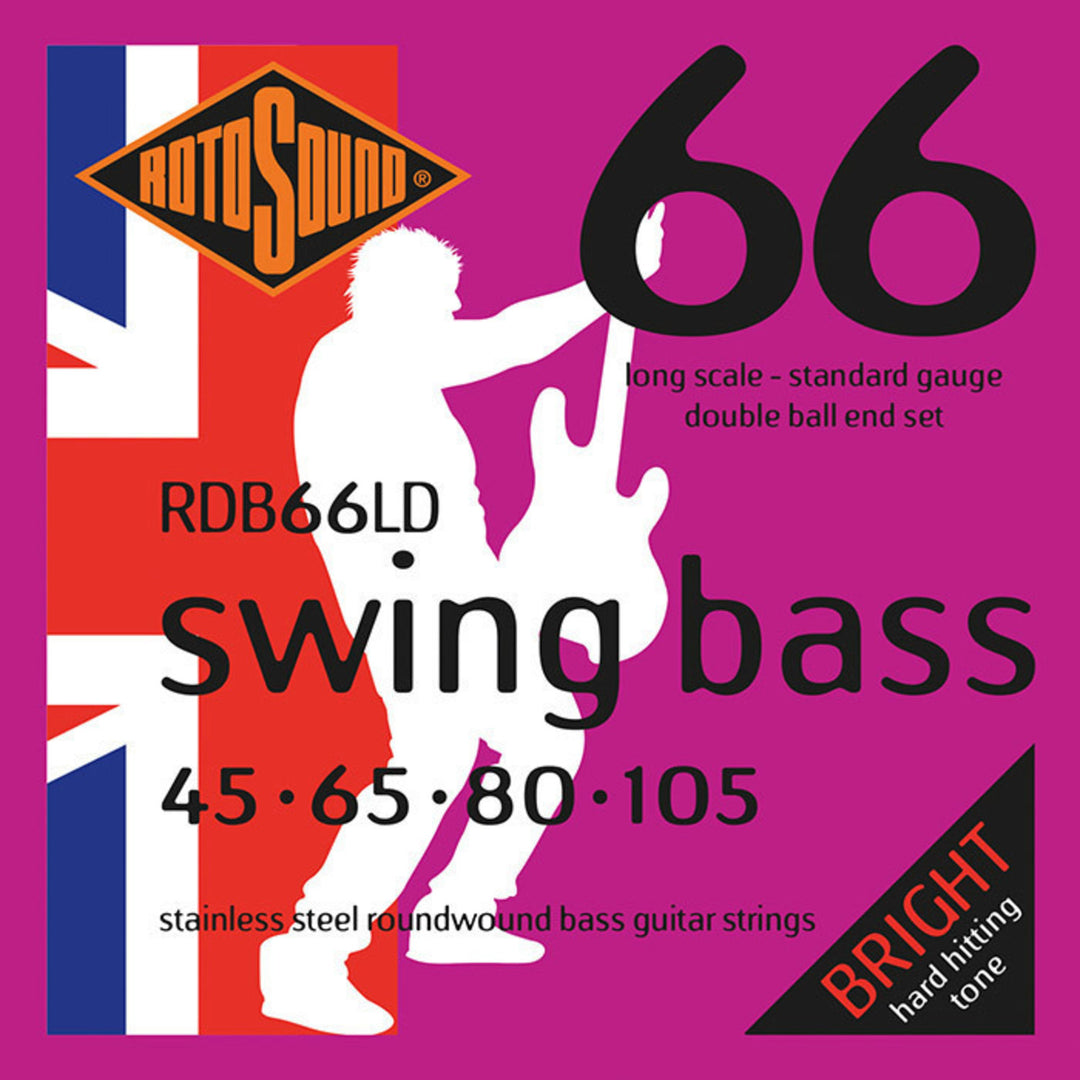 Rotosound E-Bass Strings Swing Bass 66 Double Ball End – Set 4-kielinen. medium 45–105 Double Ball (RDB66LD)