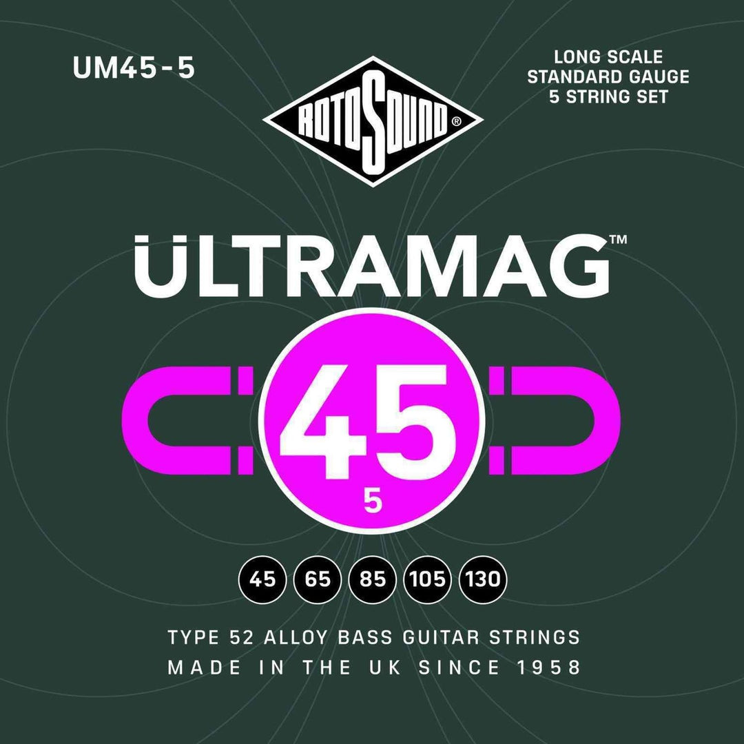 Rotosound E-bassokielet Ultramag - setti 5-kielinen Standard 45-130 (UM45-5)