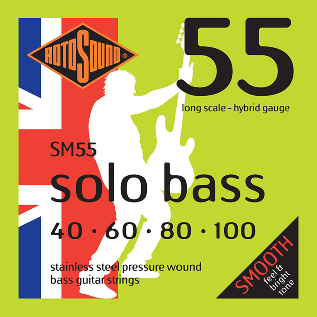 Rotosound E-Bass Kielet Solo Bass 55 - Setti 4-kielinen Hybrid 40-100 (SM55)