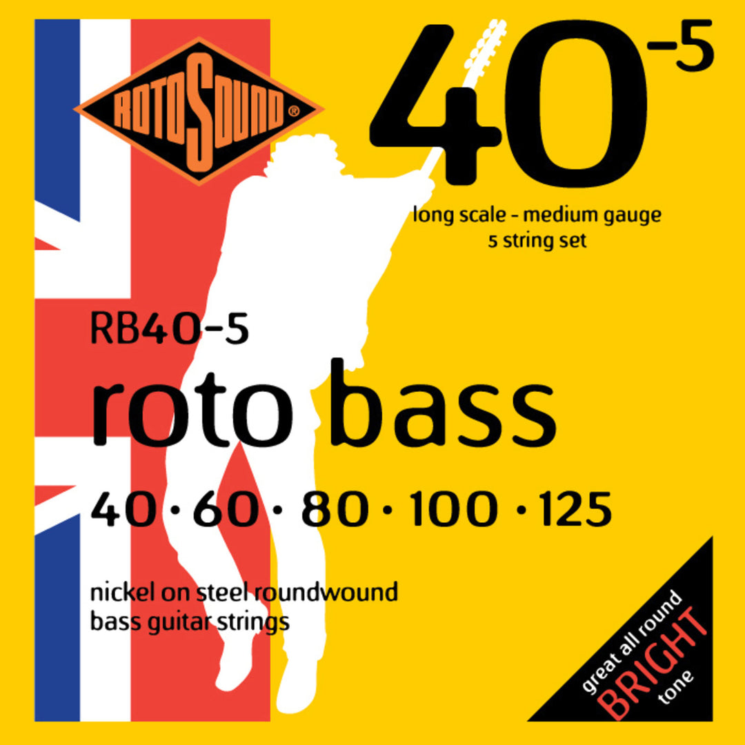Rotosound E-bassokielet Roto Bass – set 5-kielinen nikkeli Standard 40–125 (RB40-5)