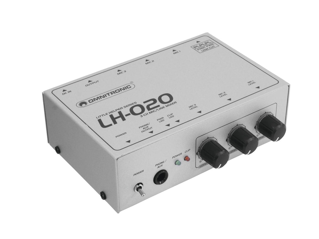 OMNITRONIC LH-020 3-kanavainen mikserimikseri