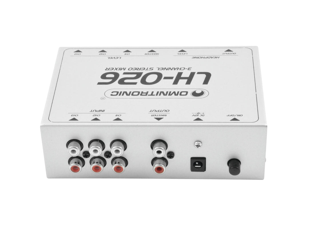OMNITRONIC LH-026 3-kanavainen Stereo Mixer