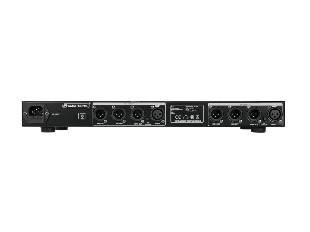 OMNITRONIC XO-300 Aktiivinen jakosuotain
