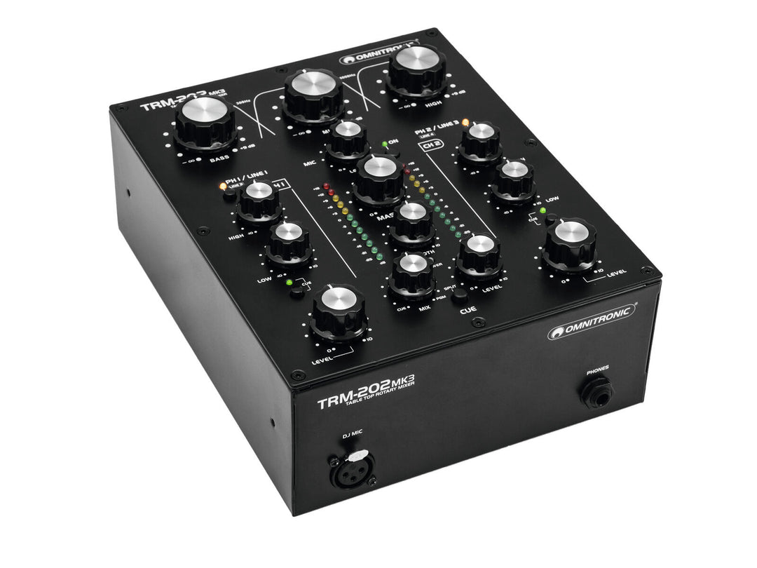 OMNITRONIC TRM-202MK3 2-kanavainen pyörivä mikseri