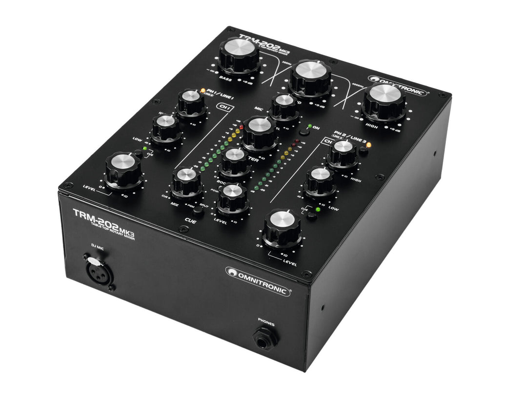 OMNITRONIC TRM-202MK3 2-kanavainen pyörivä mikseri