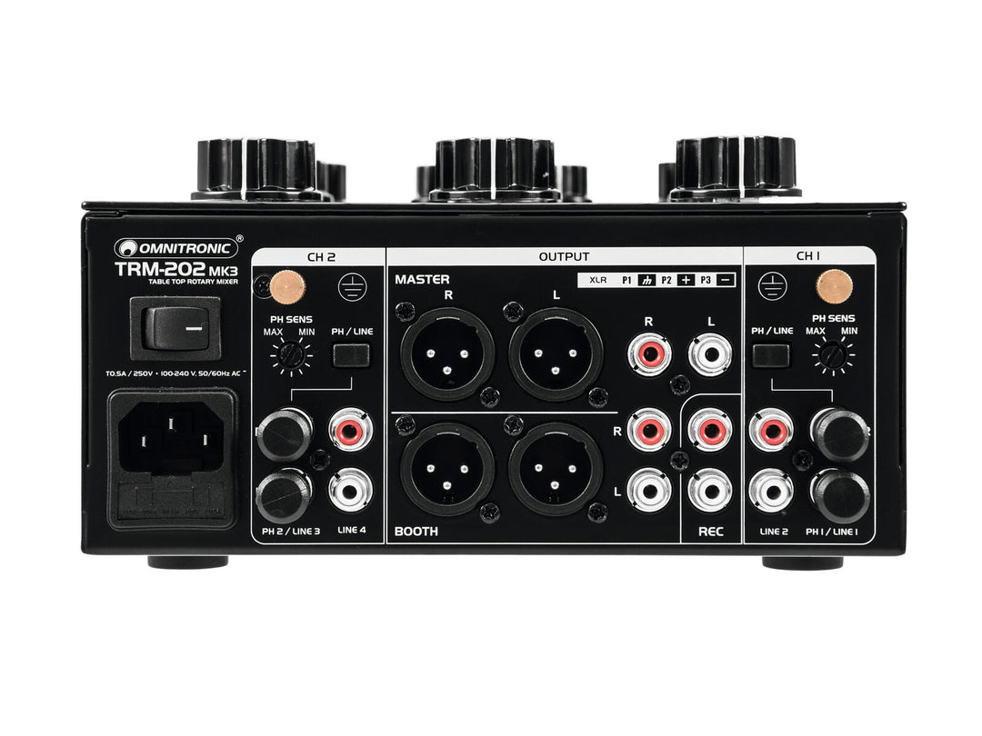 OMNITRONIC TRM-202MK3 2-kanavainen pyörivä mikseri