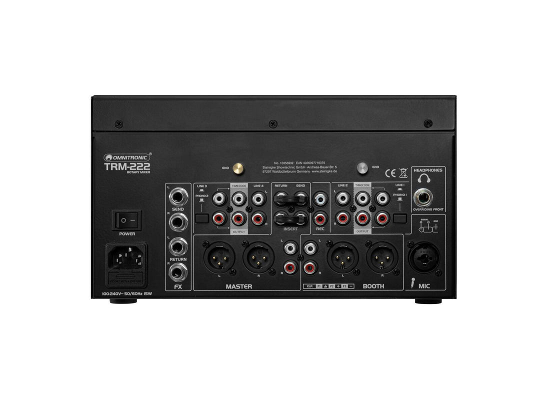 OMNITRONIC TRM-222 2-kanavainen Rotary Mixer