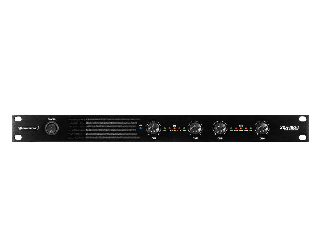 OMNITRONIC XDA-1204 4-kanavainen Class D vahvistin