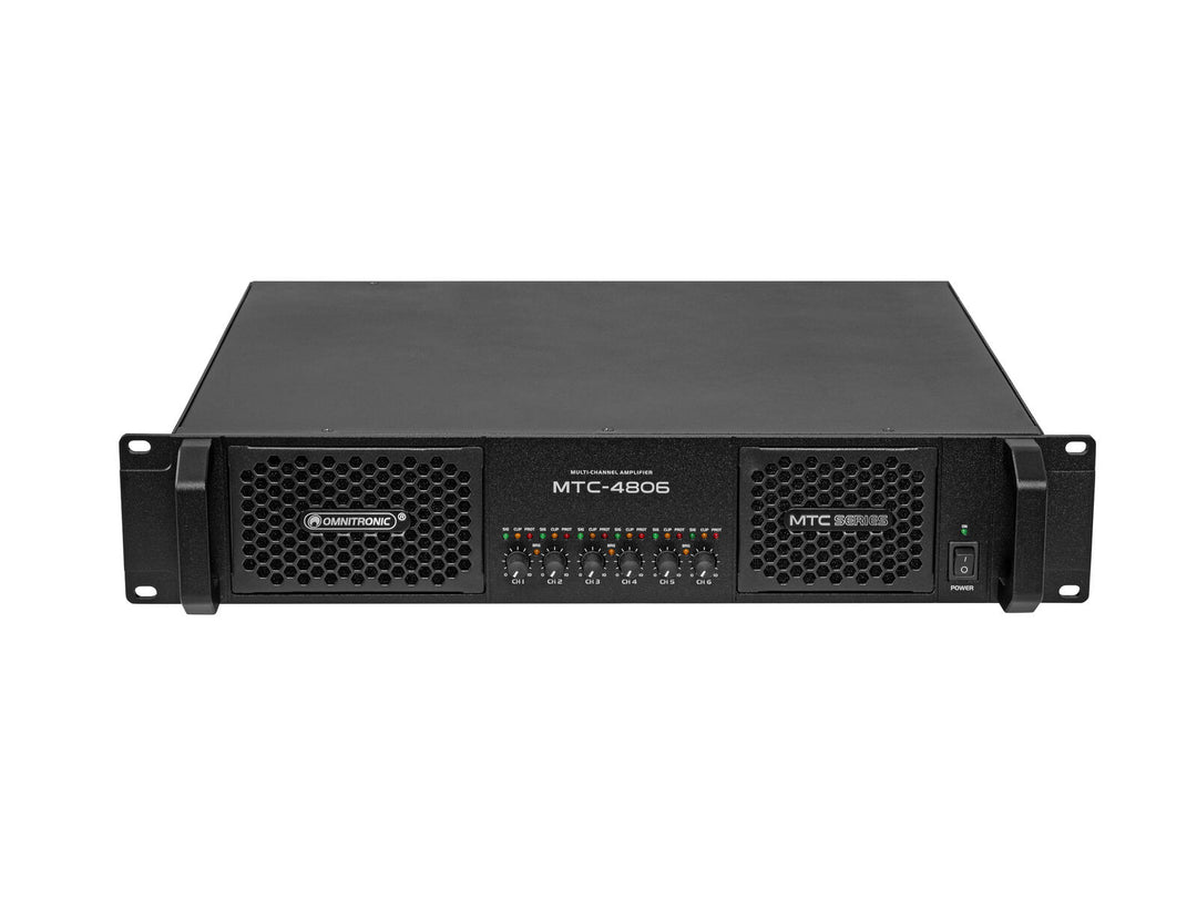 OMNITRONIC MTC-4806 6-kanavainen Vahvistin