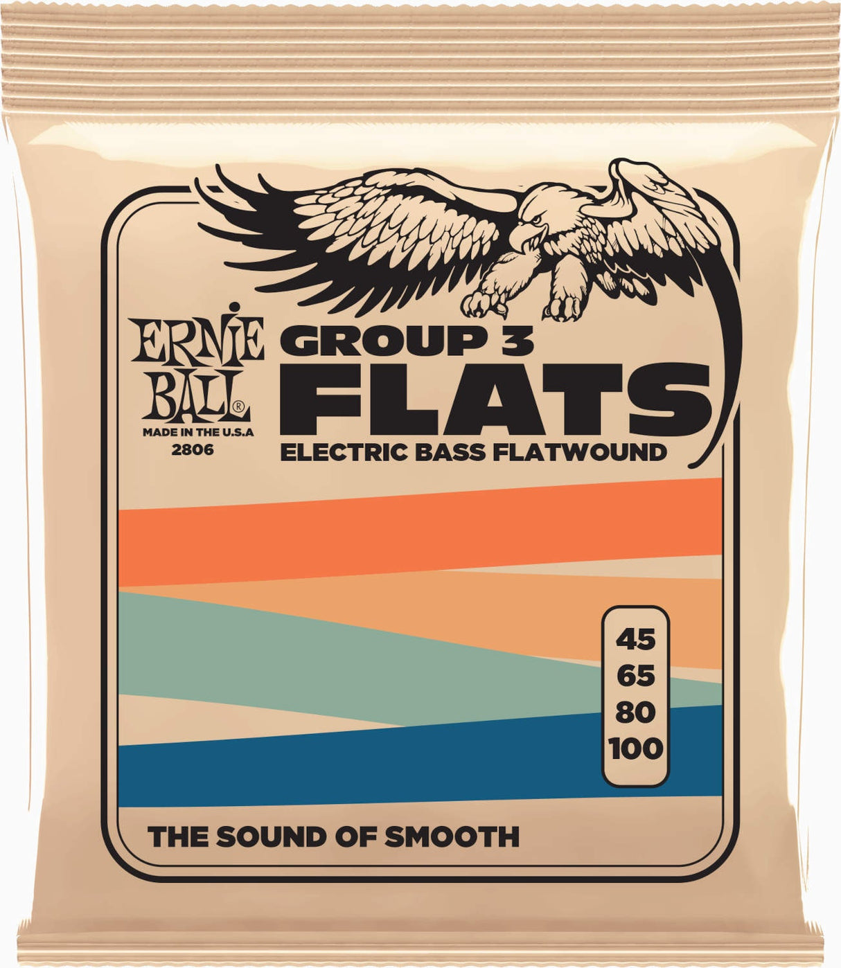 Ernie Ball 2806 flatwound Stainless Steel -bassokielet 45-100