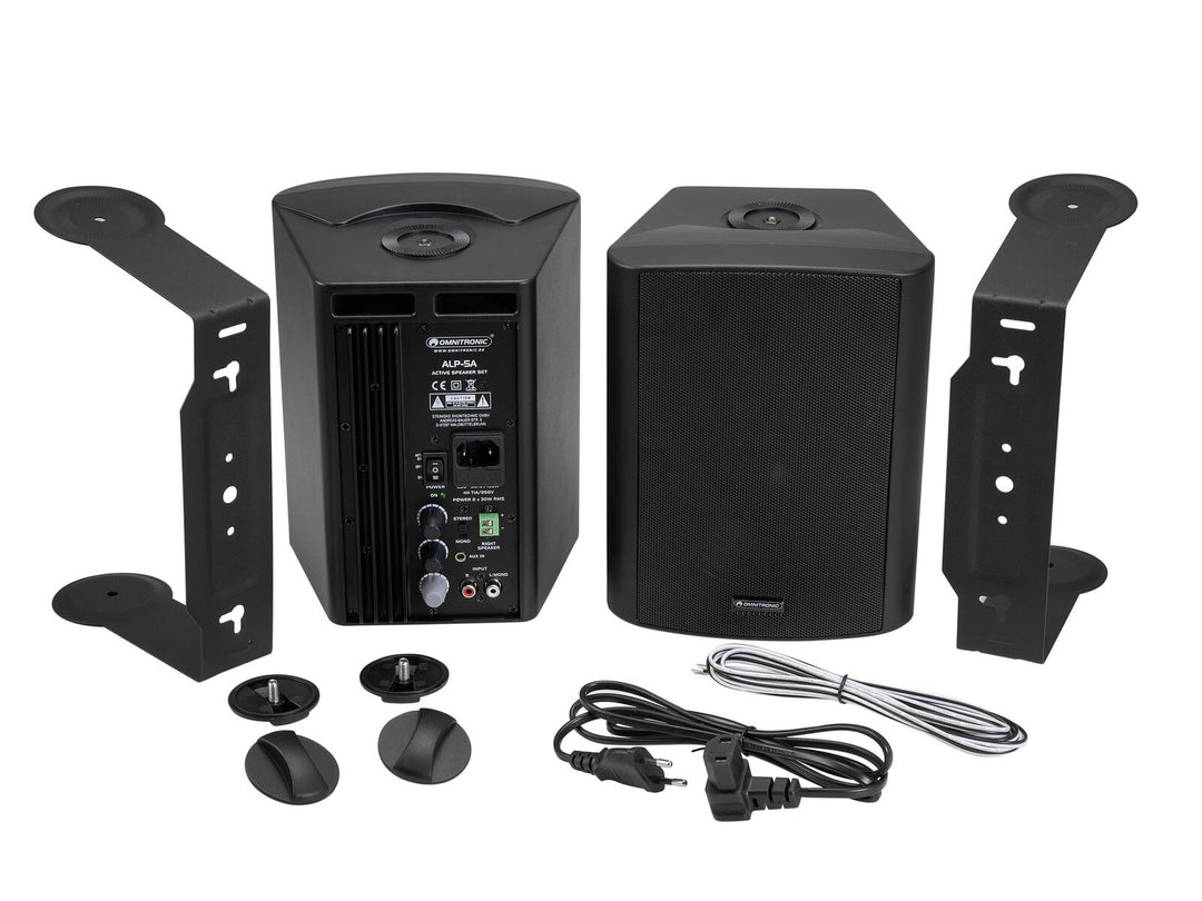 OMNITRONIC ALP-5A Aktiivikaiutin Set black