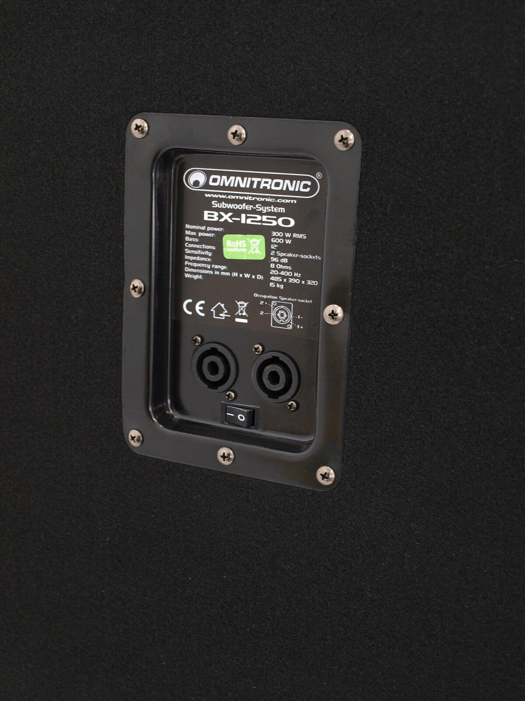 OMNITRONIC BX-1250 subwoofer 600 W