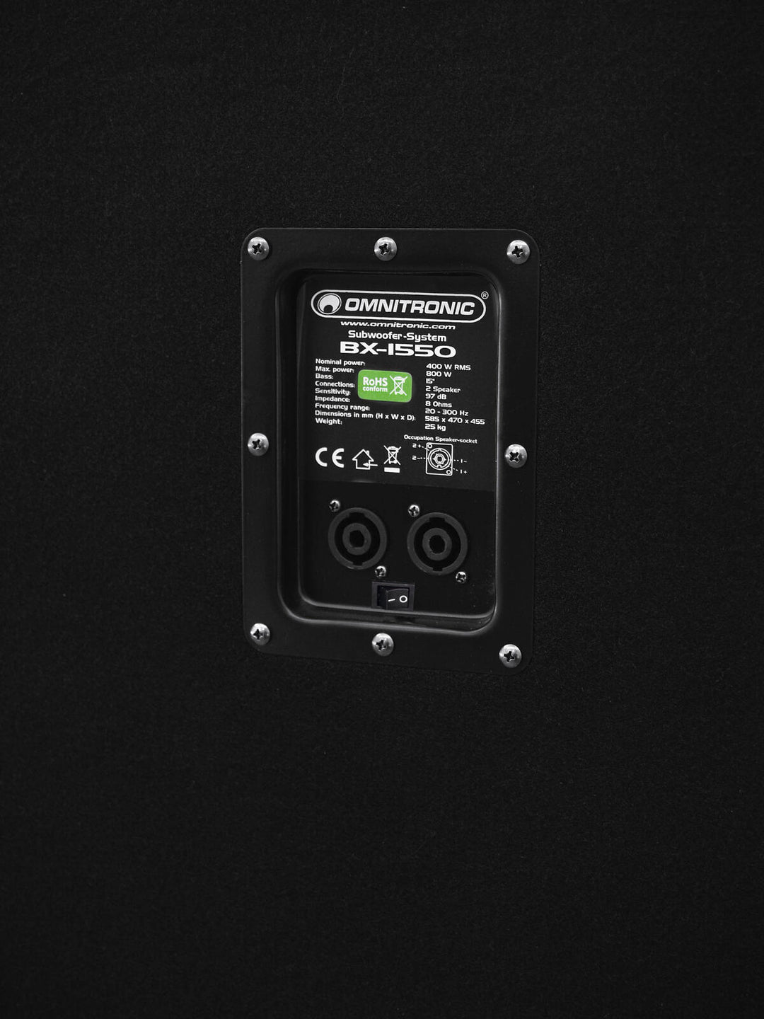 OMNITRONIC BX-1550 subwoofer 800 W