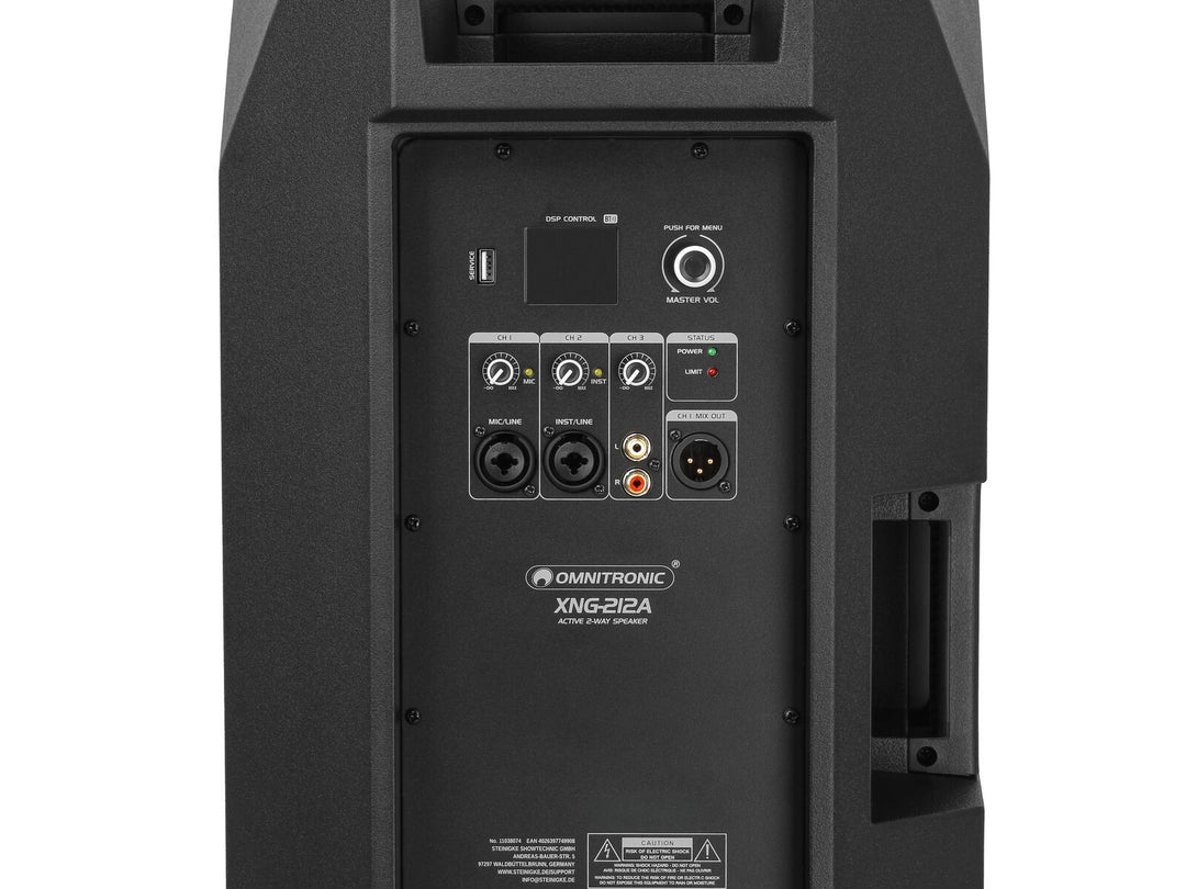 OMNITRONIC XNG-212A 2-tie Kaiutin, aktiivinen, DSP