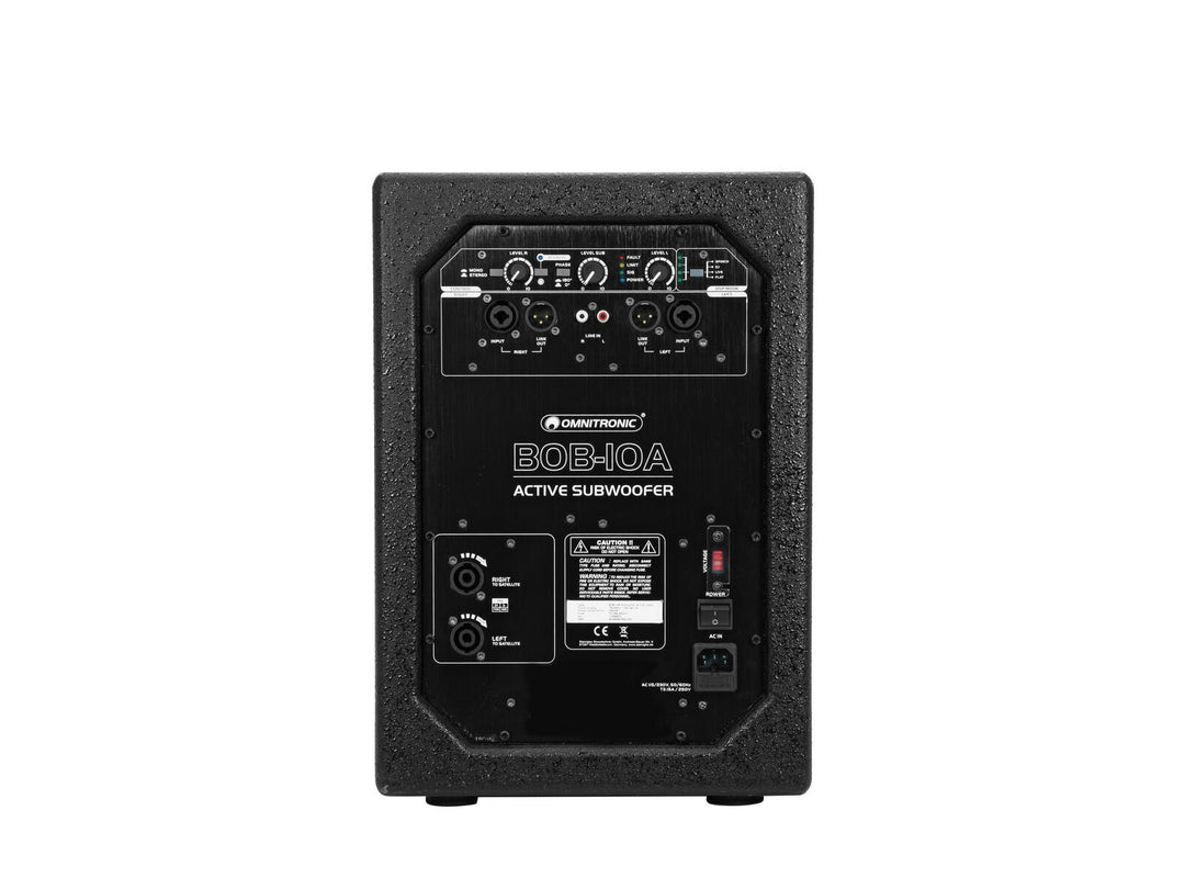 OMNITRONIC BOB-10A aktiivinen subwoofer, musta