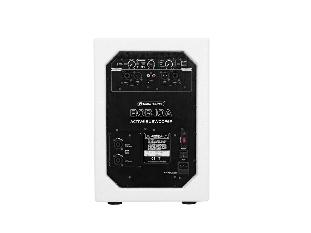 OMNITRONIC BOB-10A Aktiivinen subwoofer white