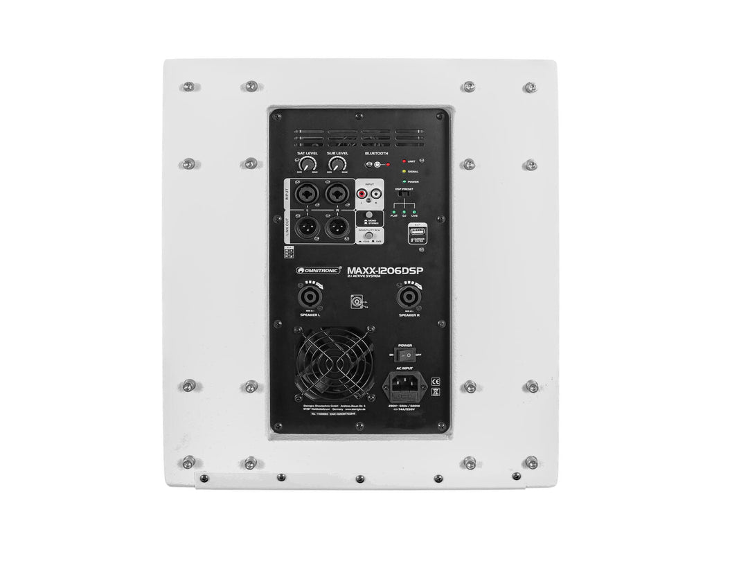OMNITRONIC MAXX-1206DSP 2.1 Aktiivinen Subwoofer 12" white