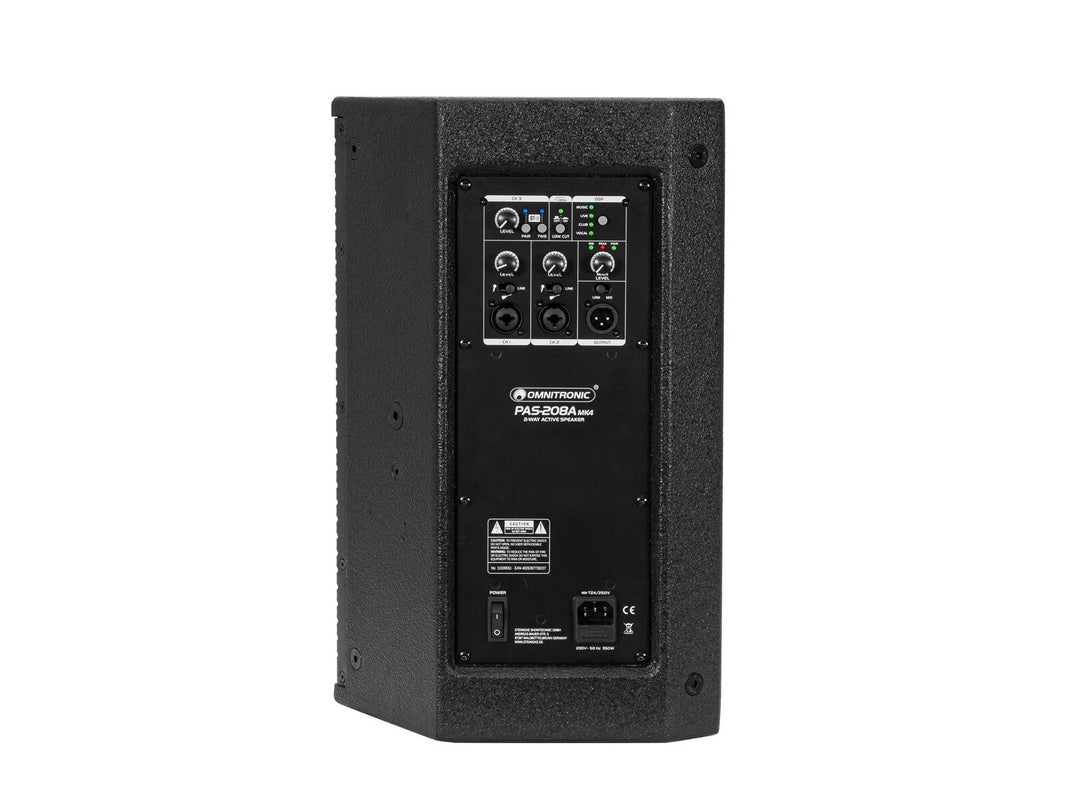 OMNITRONIC PAS-208A MK4 2-tieyläkaiutin, aktiivinen, DSP, BT