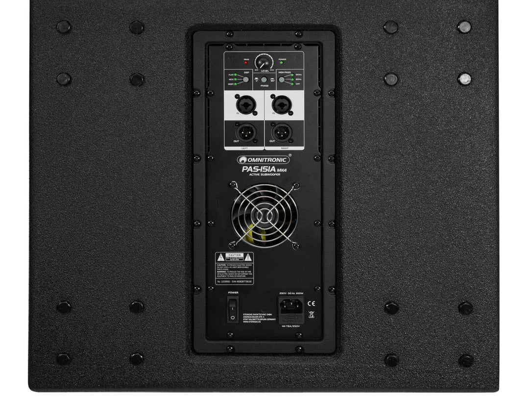 OMNITRONIC PAS-151A MK4 aktiivinen subwoofer, DSP