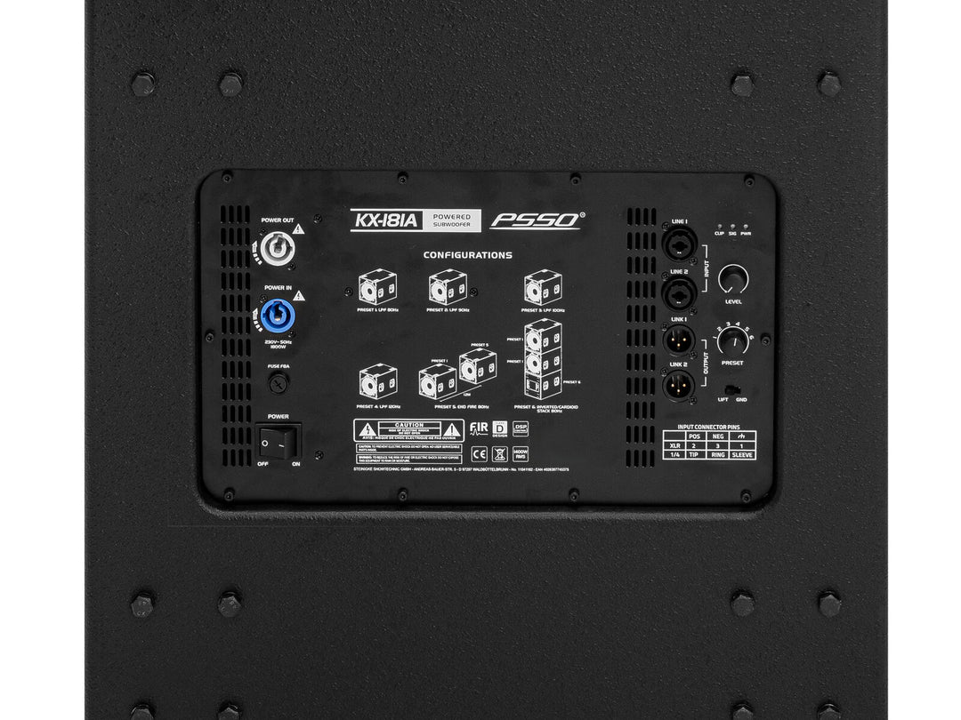 PSSO KX-181A-subwoofer, aktiivinen, DSP