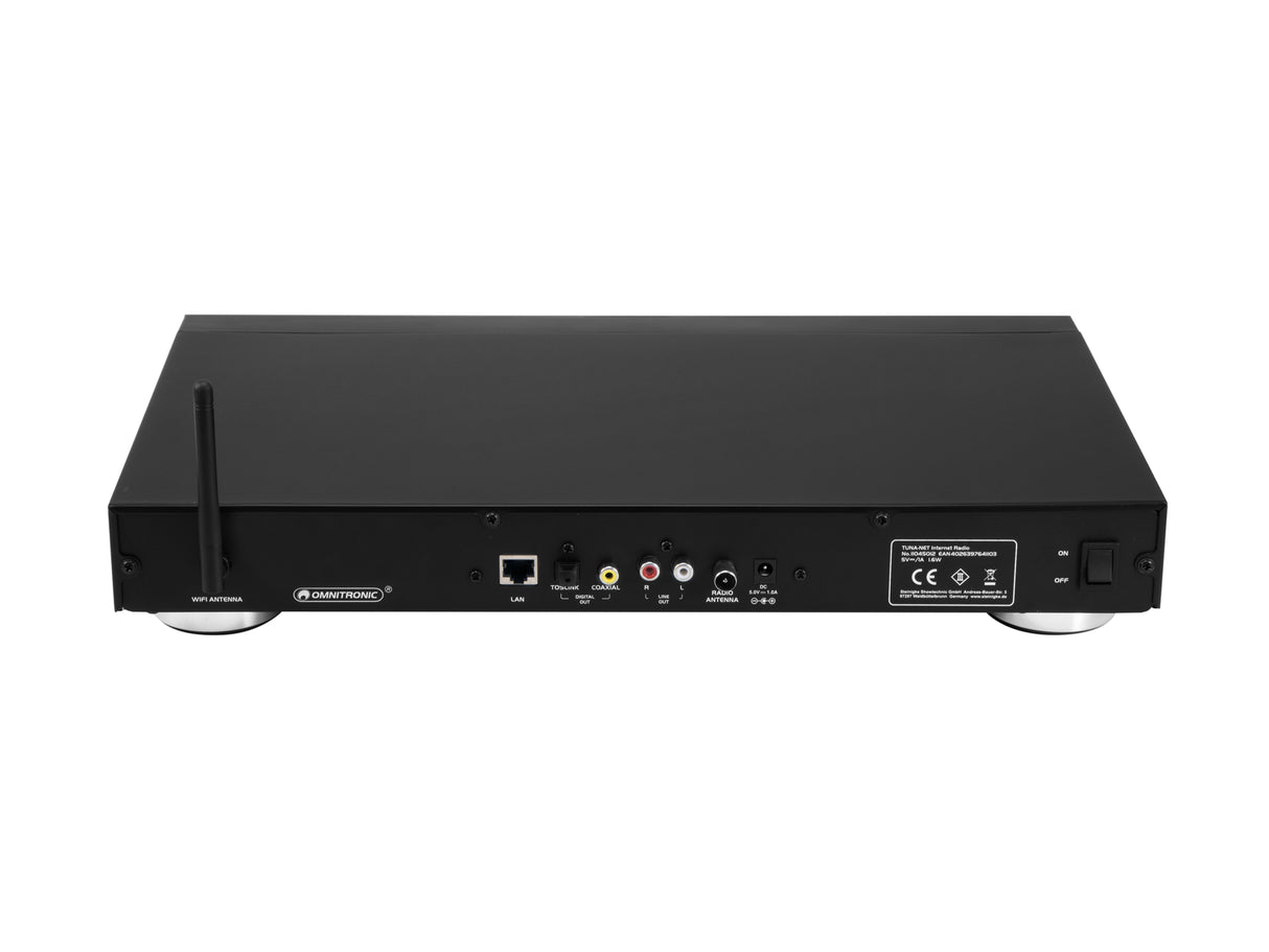 Omnitronic TUNA-NET Internetradio, DAB+ ja Bluetooth