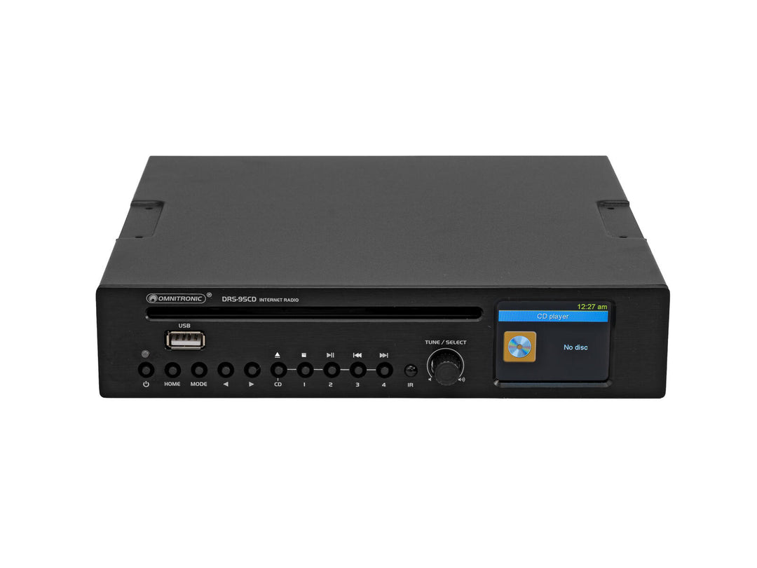 OMNITRONIC DRS-95CD-internetradio DAB+:lla, Bluetoothilla ja CD-soittimella