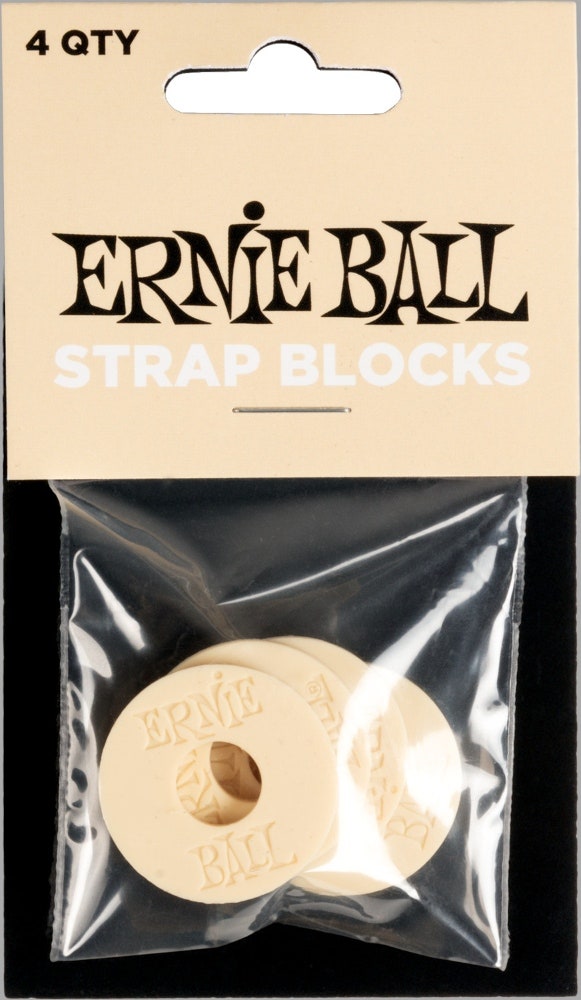 Ernie Ball 5624 hihnan lukituspalat, kerma, 4 kpl