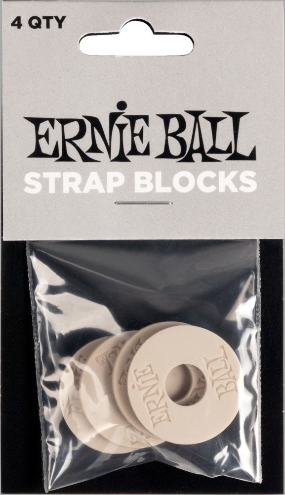 Ernie Ball 5625 hihnan lukituspalat, harmaa, 4 kpl