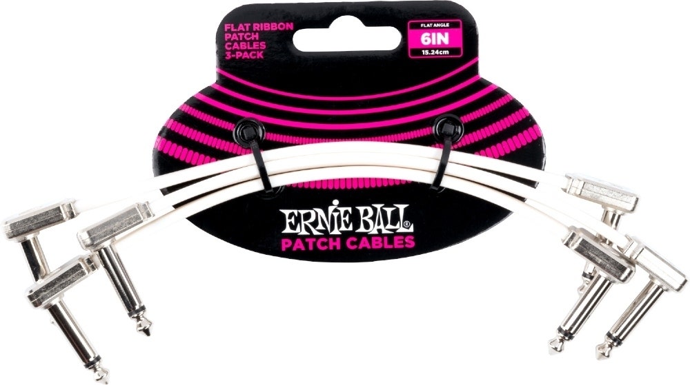 Ernie Ball EB-6385, litteä patch White, 3 kpl