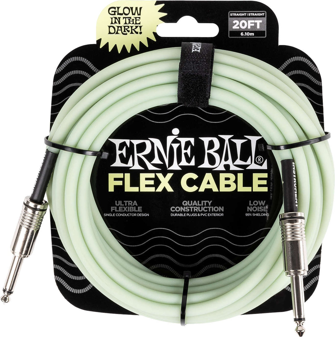 Ernie Ball 6437 FLEX -instrumenttikaapeli 6 m - Glow In The Dark