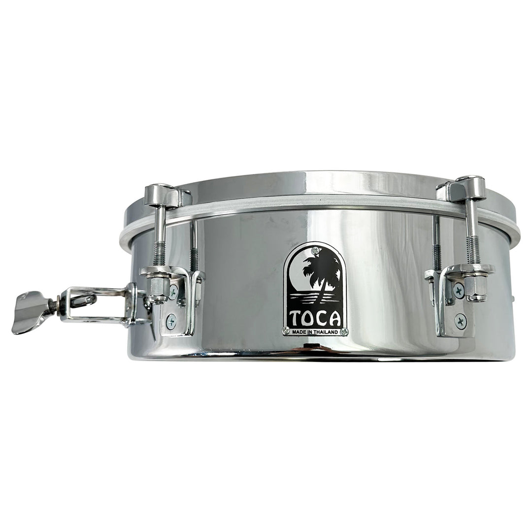 Toca Drumset Lisäosat Timbales - 12" x 4" Rosteri-teräs (T-412-SS)