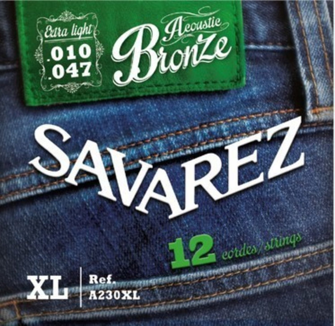 Savarez akustisen kitaran kielet Acoustic - 12-str. Ex-Light .010 (A230XL)