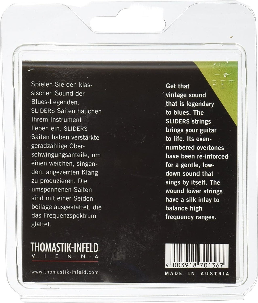 Thomastik-Infeld Strings for E-kitarat Sliders Blues Series - Set 010 medium (SL110)