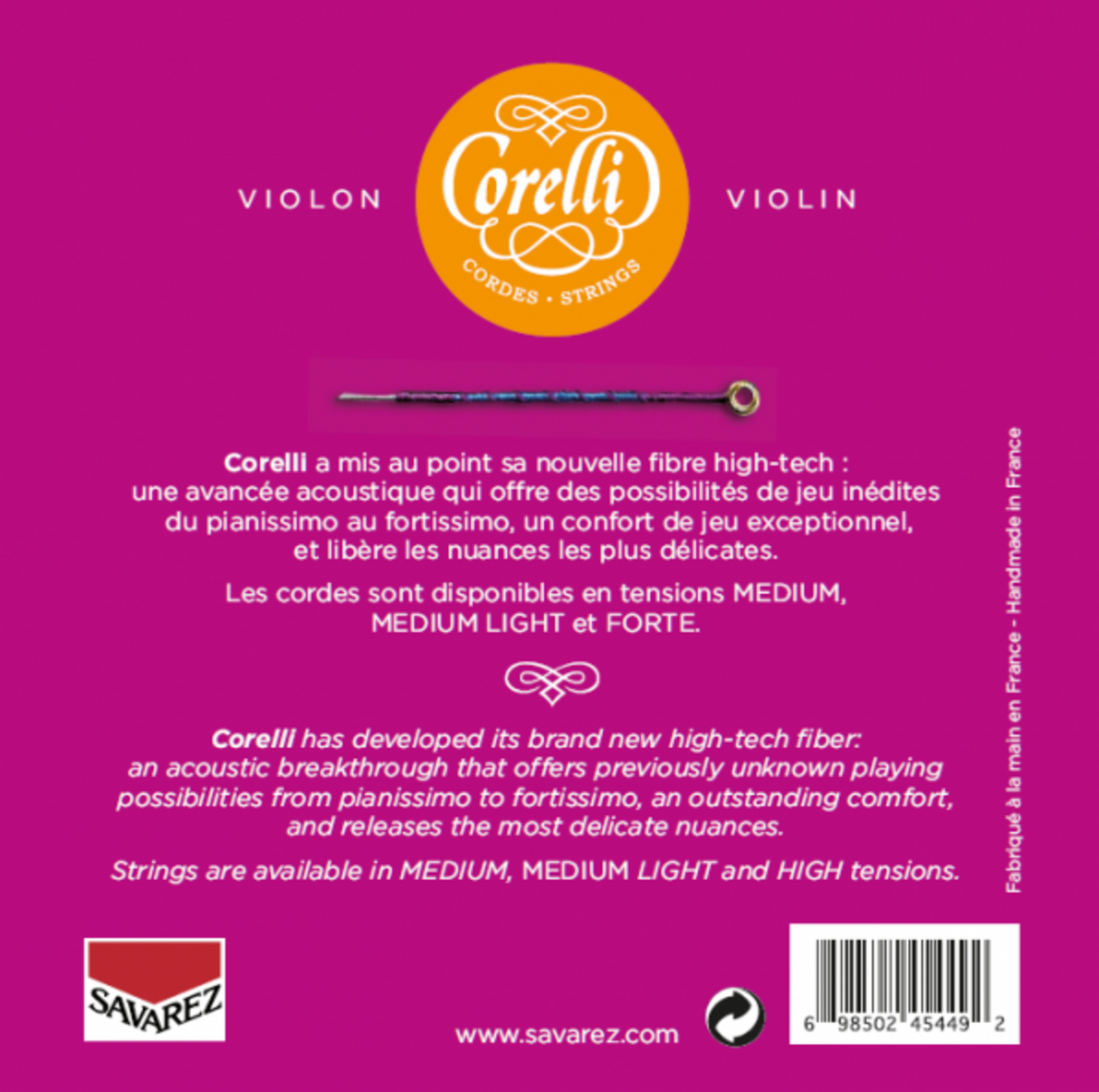 Corelli Violin strings Cantiga - Forte (900FB)