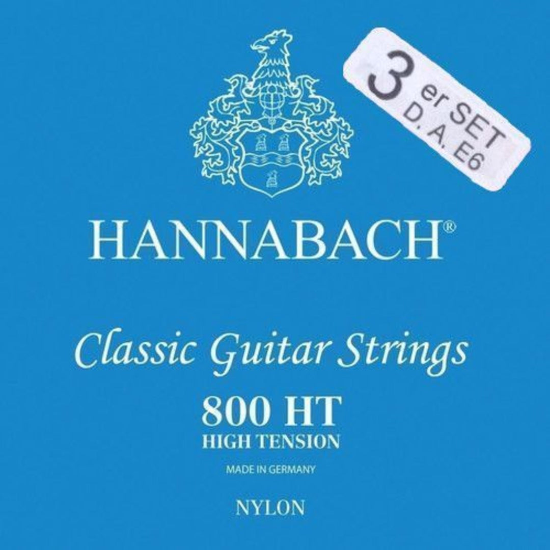 Hannabach Strings for classic kitarat Serie 800 High tension Silver plated - Set of 3 bass (8007HT)