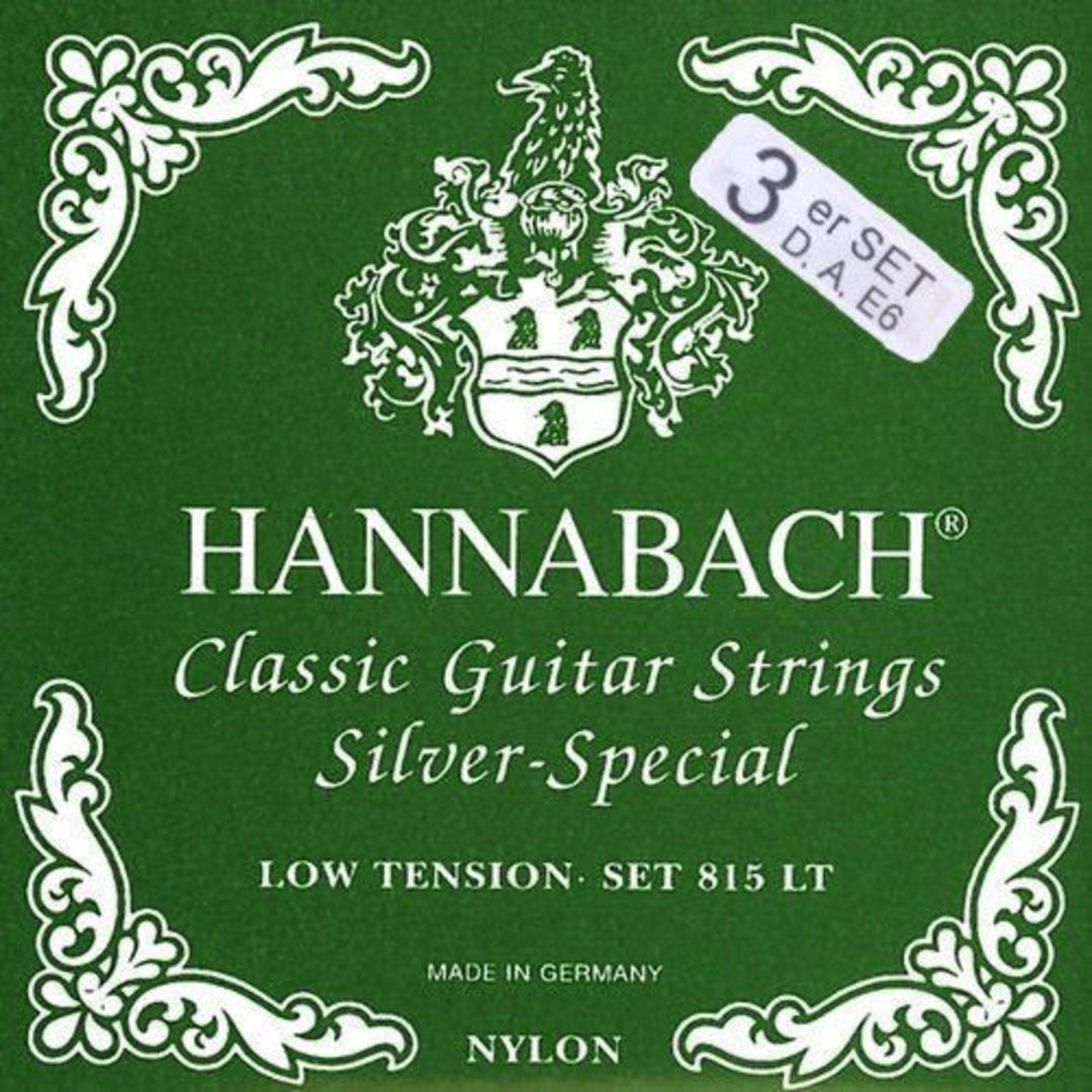 Hannabach Strings for classic kitarat Serie 815 Low tension Silver special - Set of 3 bass (8157LT)
