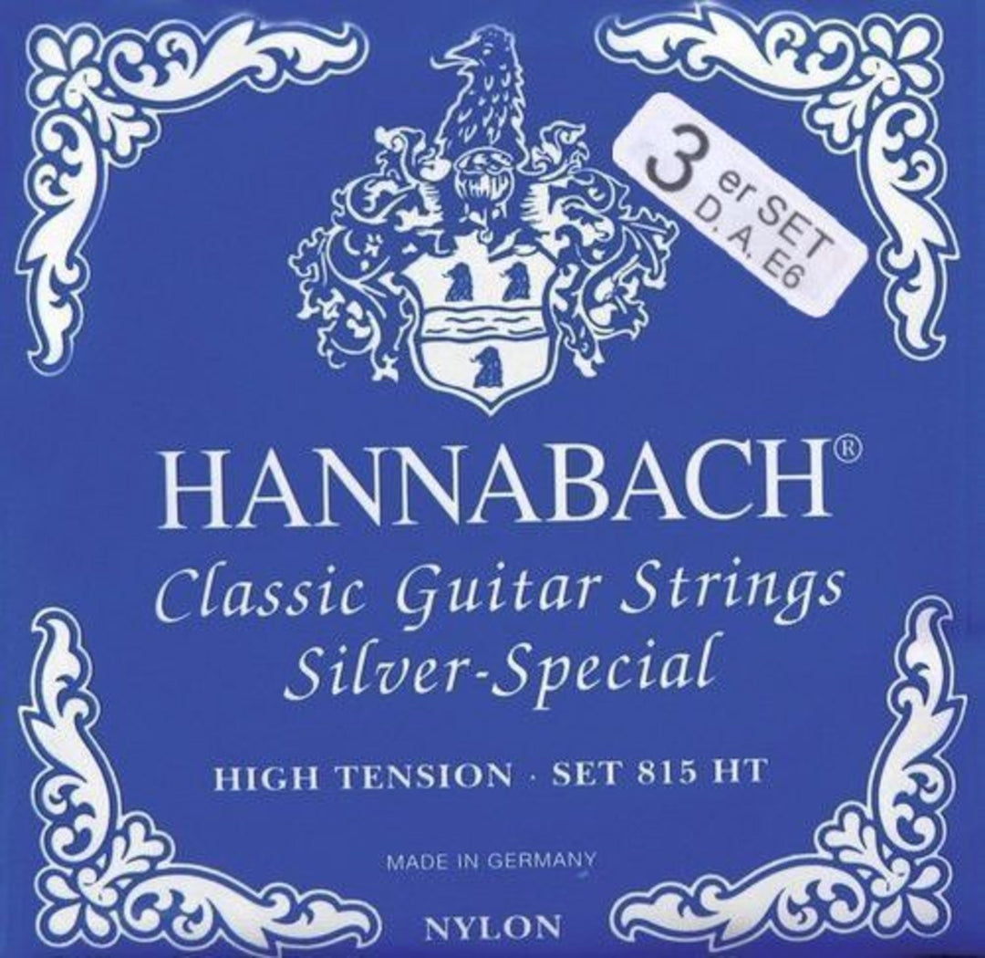 Hannabach Strings for classic kitarat Serie 815 High tension Silver special - Set of 3 bass (8157HT)