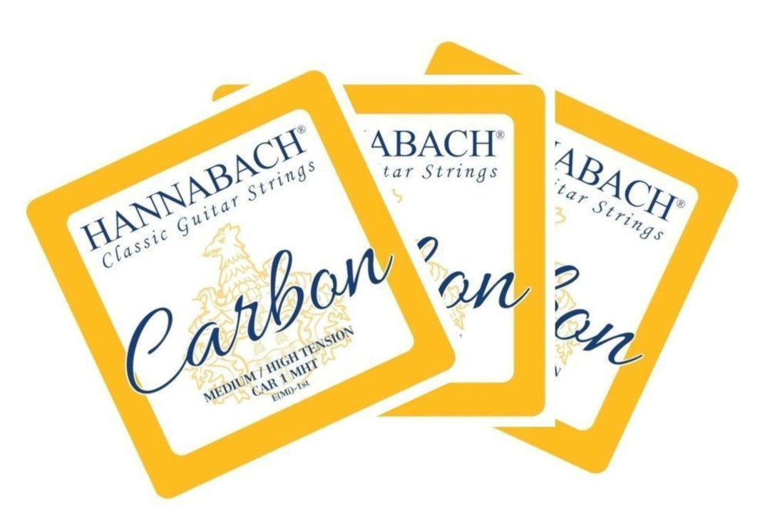 Hannabach Strings for classic kitarat CARBON Medium/High tension Discant - Set of 3 treble (CAR8MHT)