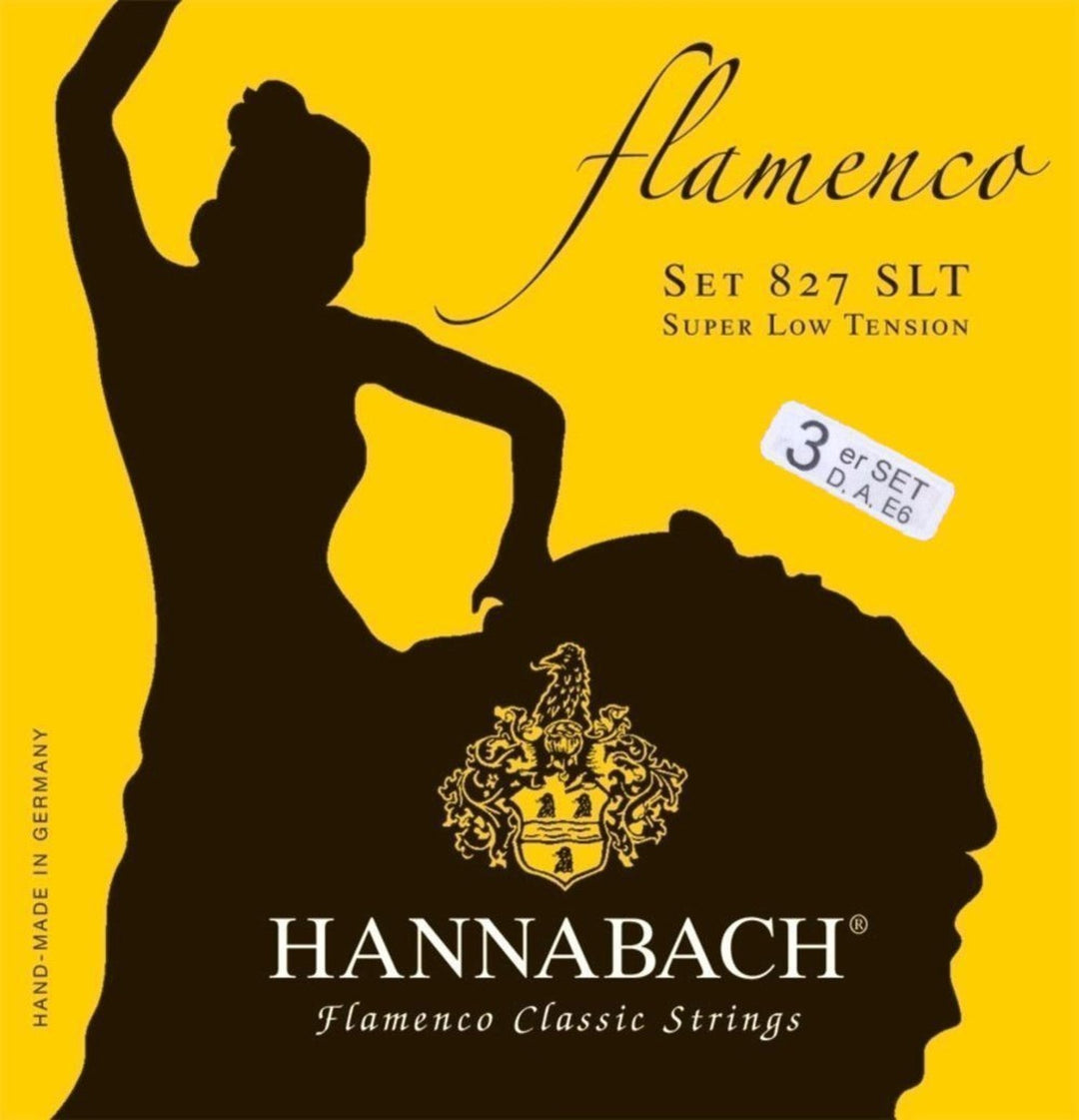 Hannabach Strings for classic kitarat Serie 827 Super Low Tension Flamenco - Set of 3 bass (8277SLT)