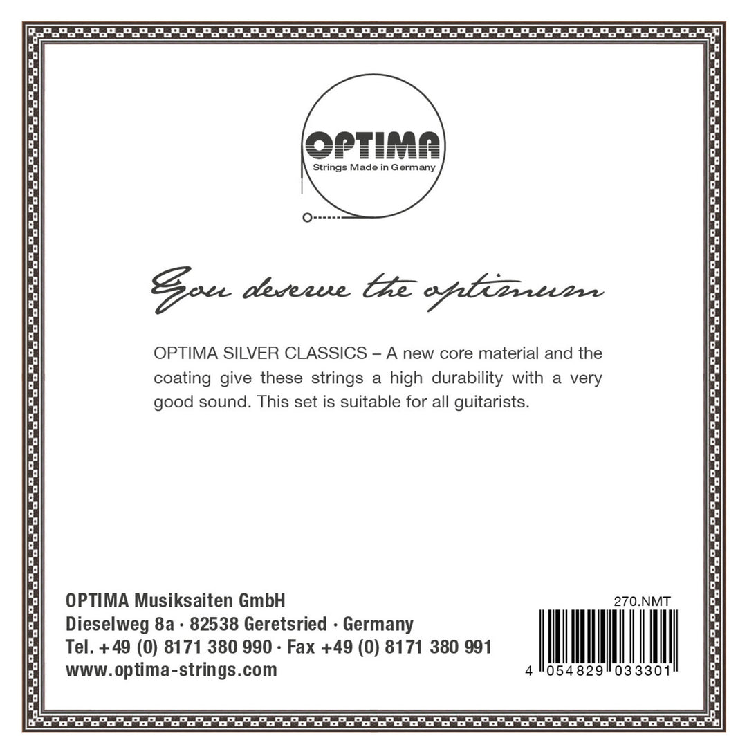 Optima Strings for classic guitar SILVER CLASSICS - Set 4/4 (270NMT)