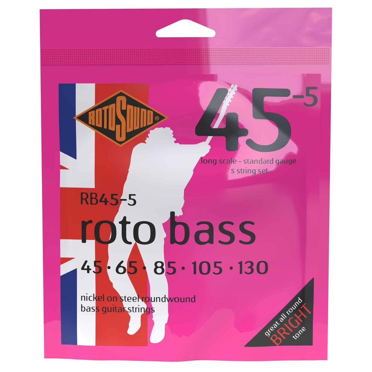 Rotosound E-Bass Strings Roto Bass - Set 5-string Nickel Standard 45-130 (RB45-5)
