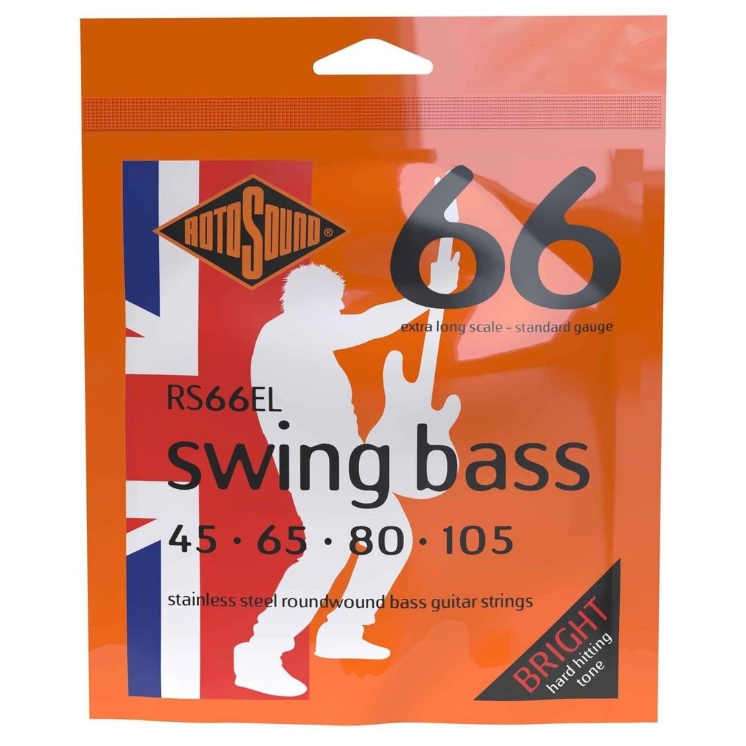 Rotosound E-bassokielet Swing Bass 66 – set 4-kielinen Ex long Custom 45–105 (RS66EL)